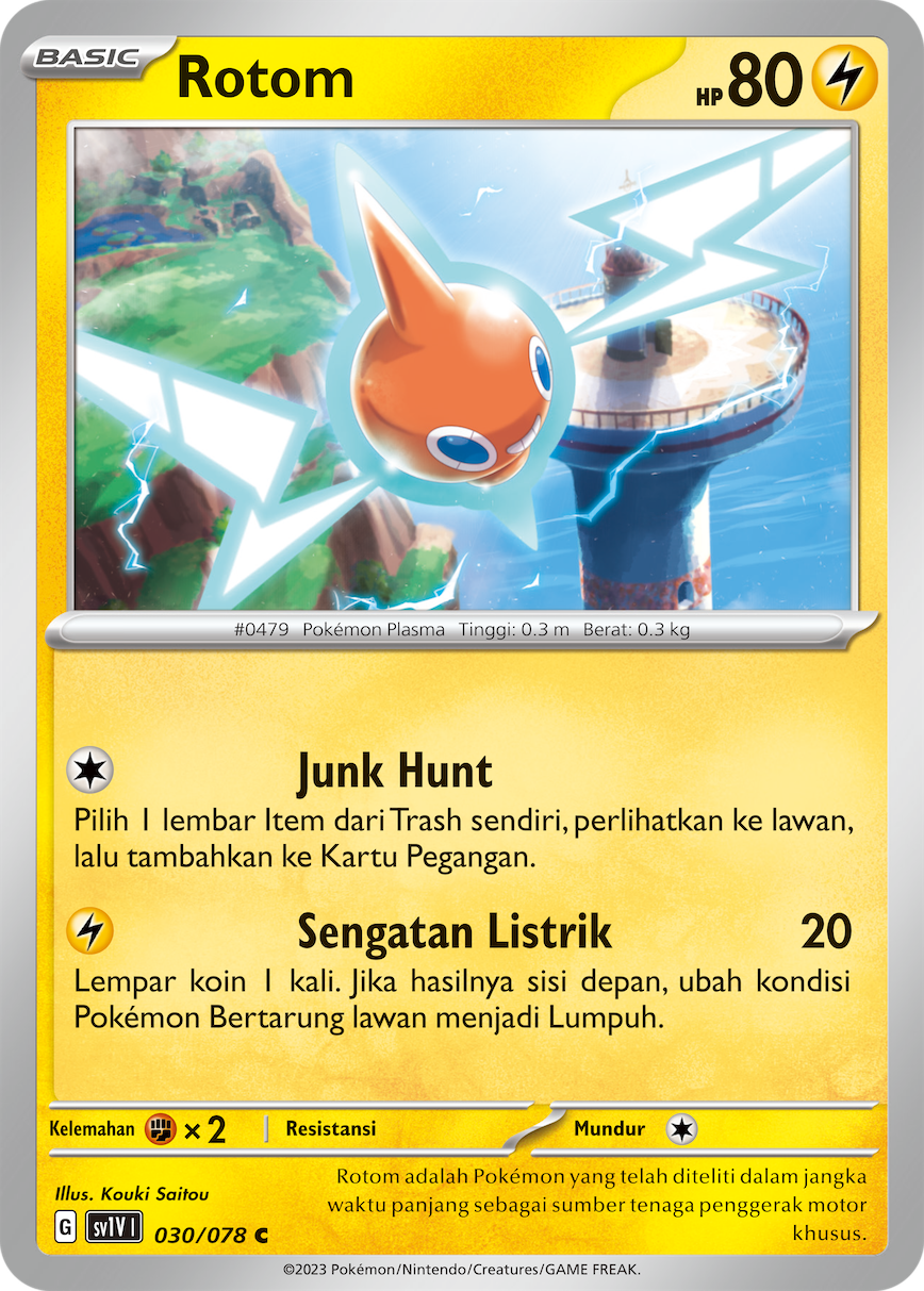 Rotom 030 — Violet ex (Indonesian Pokémon TCG card)