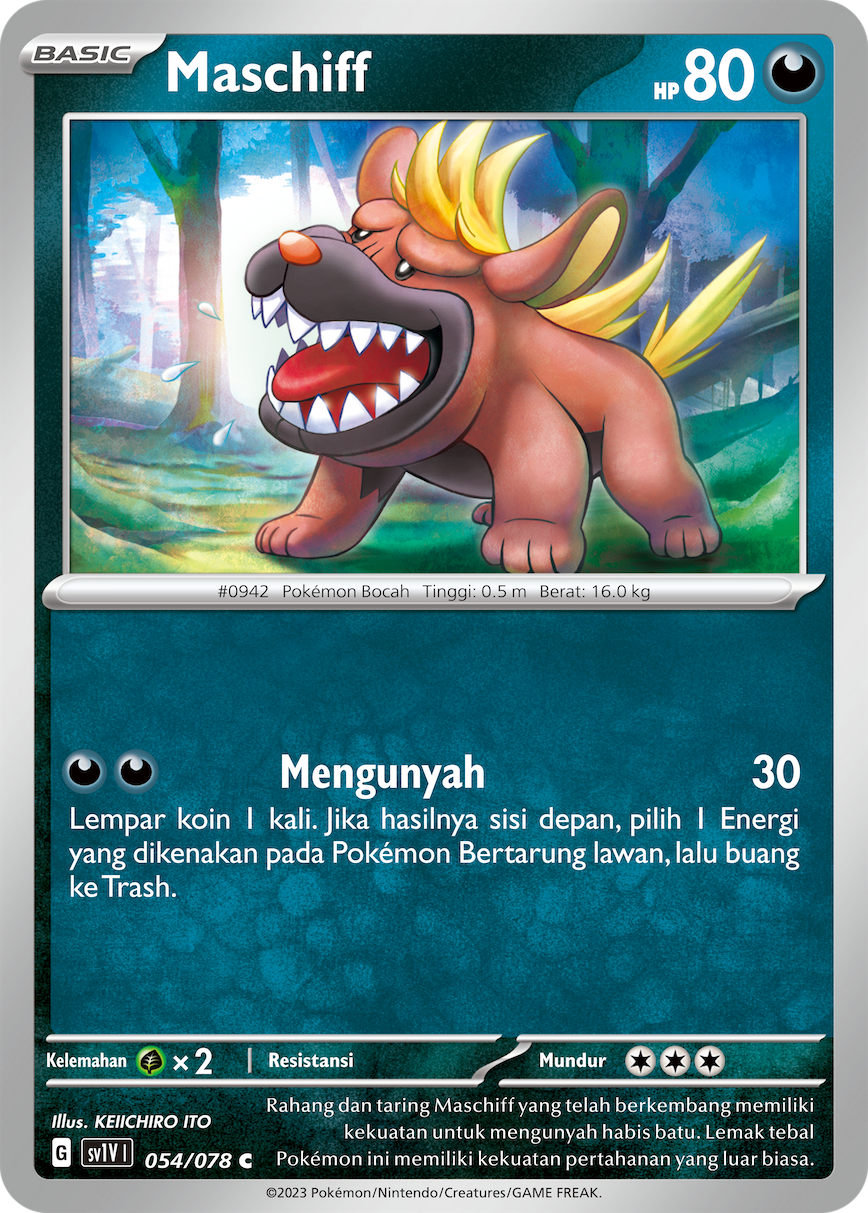 Maschiff 054 — Violet ex (Indonesian Pokémon TCG card)