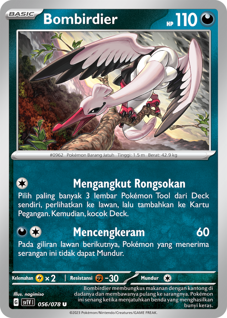Bombirdier 056 — Violet ex (Indonesian Pokémon TCG card)