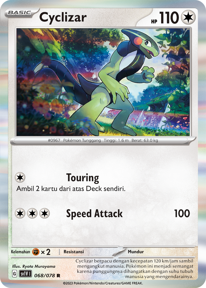 Cyclizar 068 — Violet ex (Indonesian Pokémon TCG card)