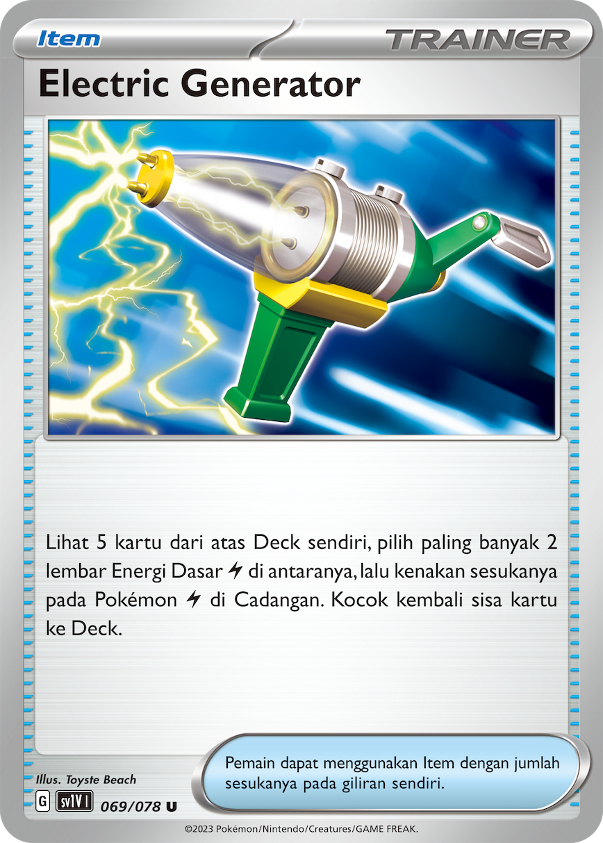 Electric Generator 069 — Violet ex (Indonesian Pokémon TCG card)
