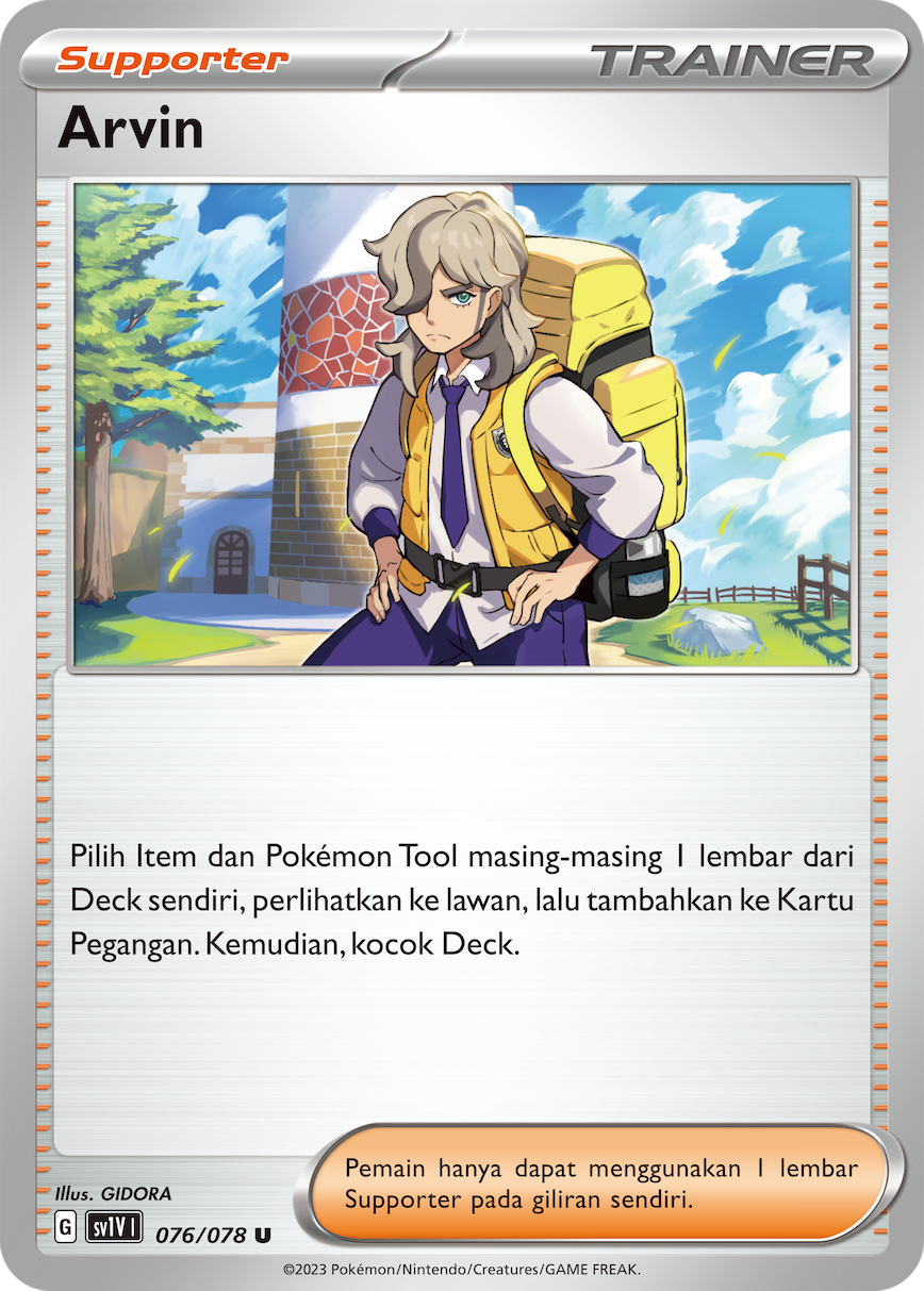 Arvin 076 — Violet ex (Indonesian Pokémon TCG card)