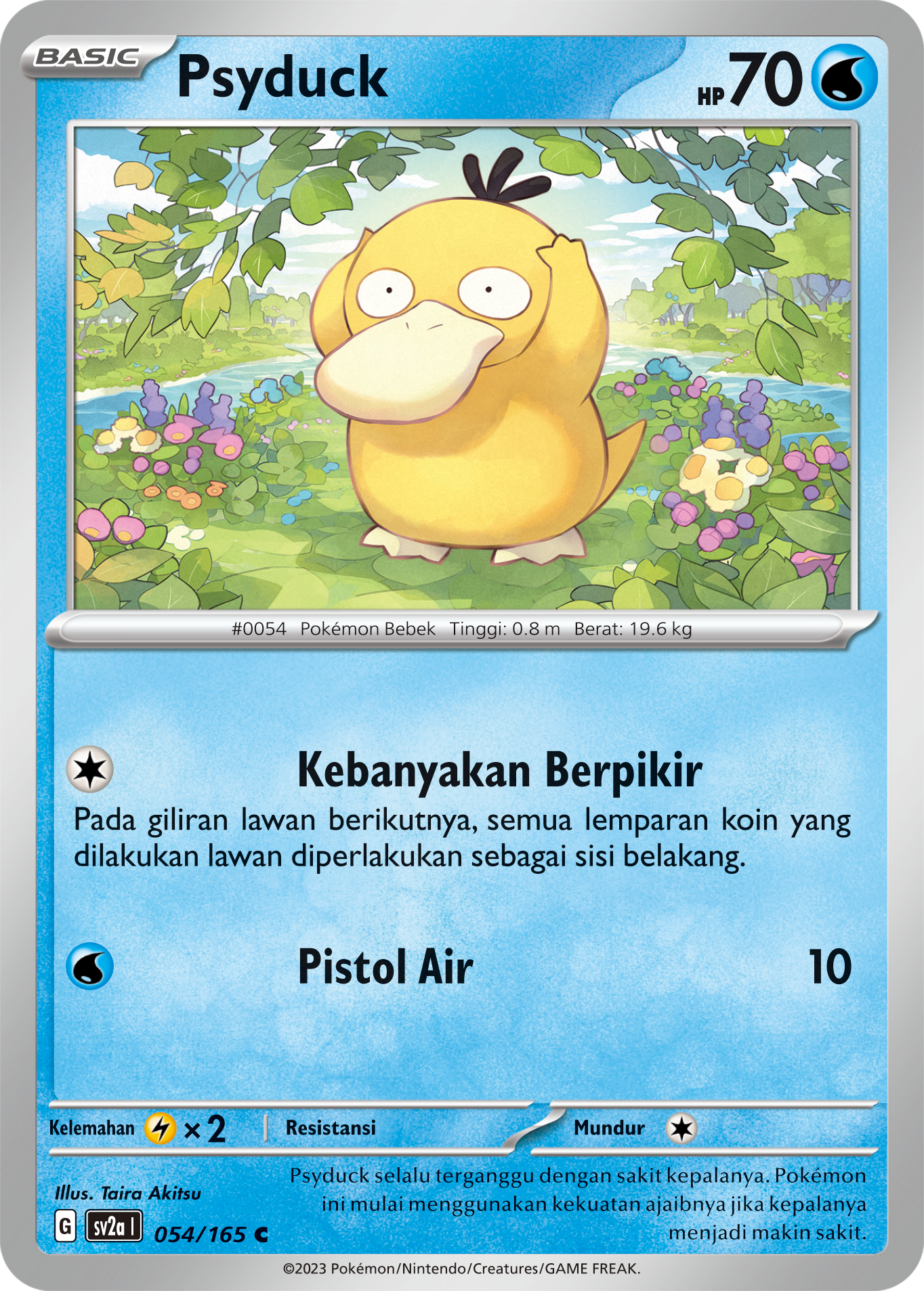 Psyduck 054 — Kartu Pokémon 151 (Indonesian Pokémon TCG card)