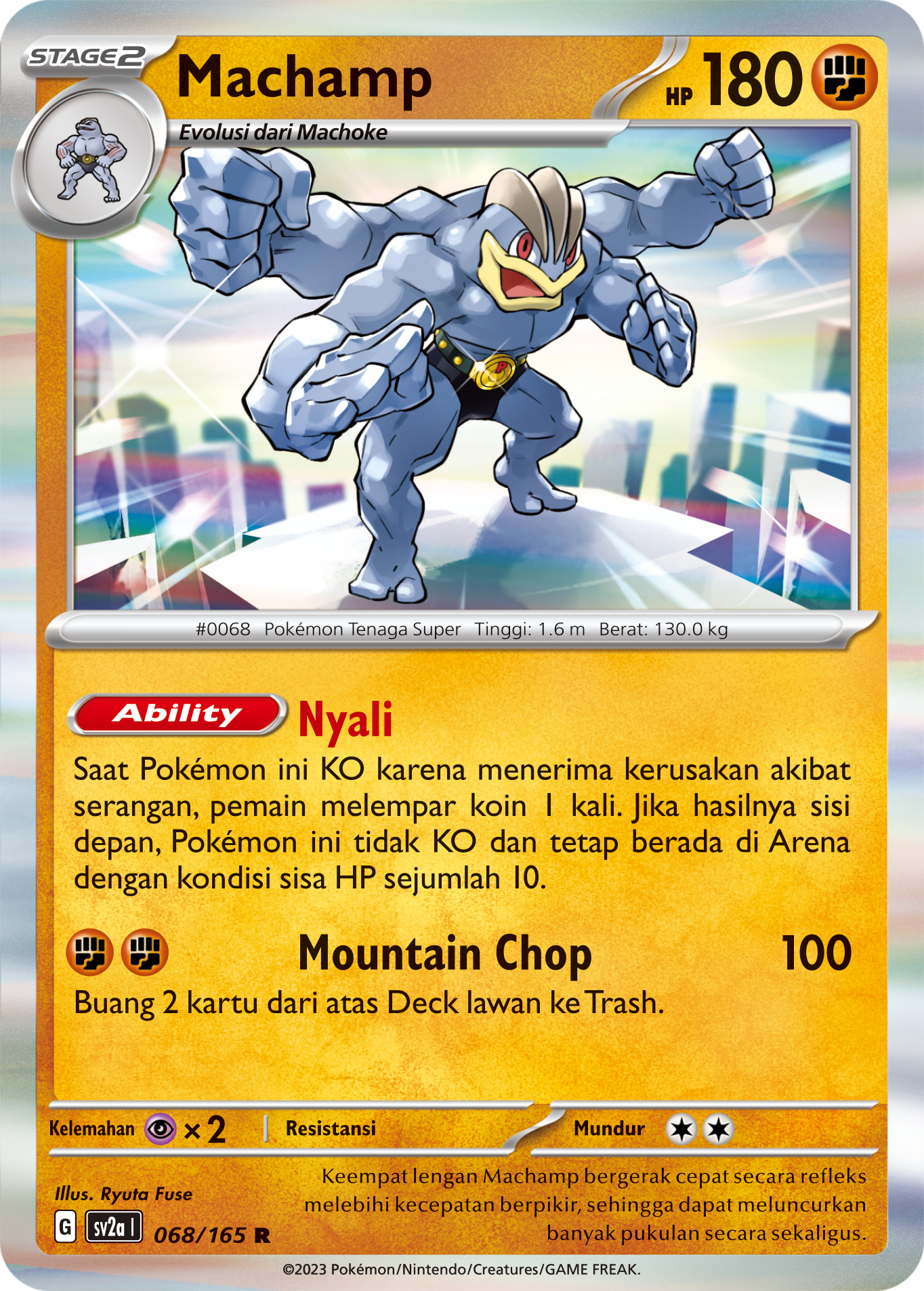 Machamp 068 — Kartu Pokémon 151 (Indonesian Pokémon TCG card)