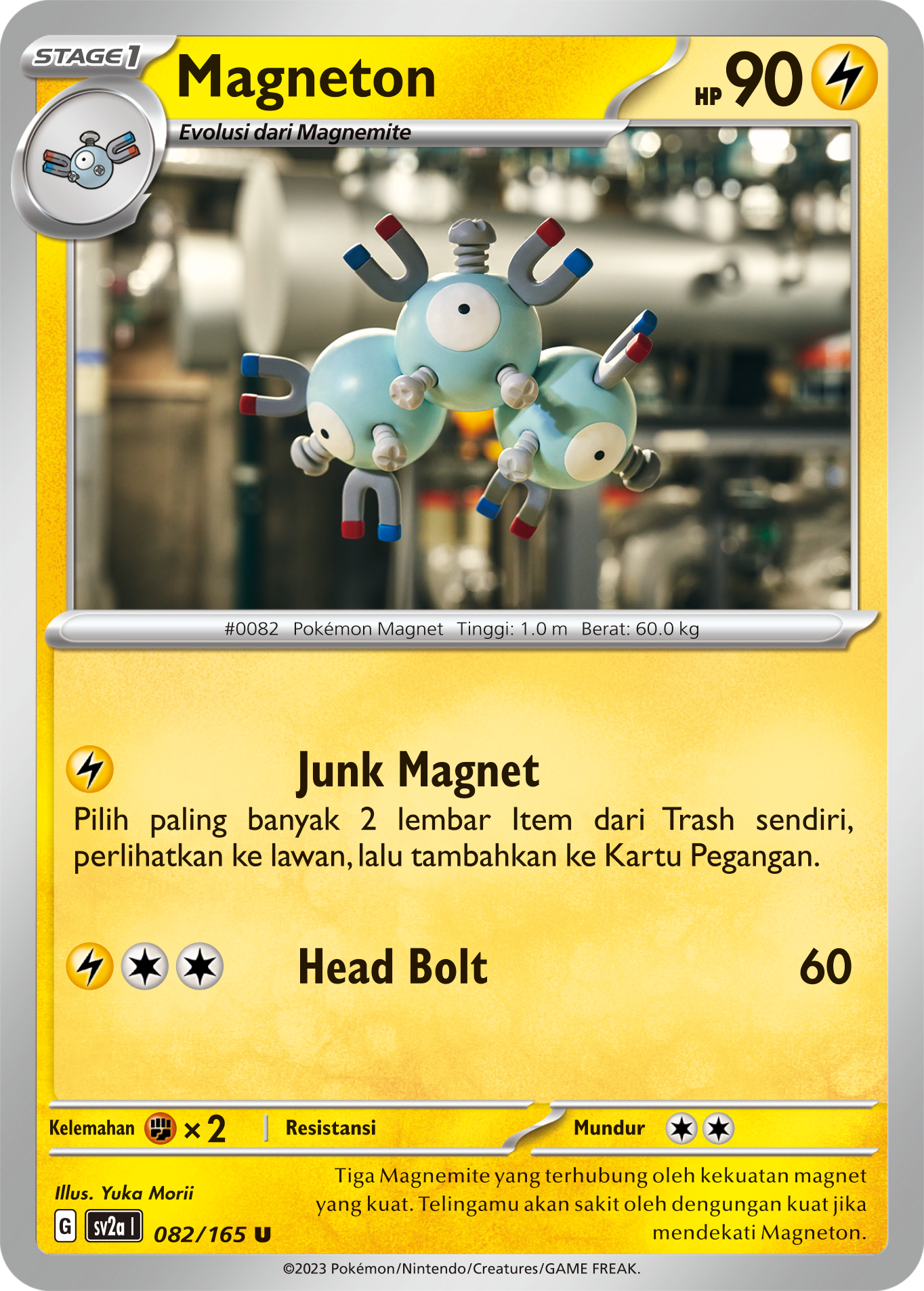 Magneton 082 — Kartu Pokémon 151 (Indonesian Pokémon TCG card)
