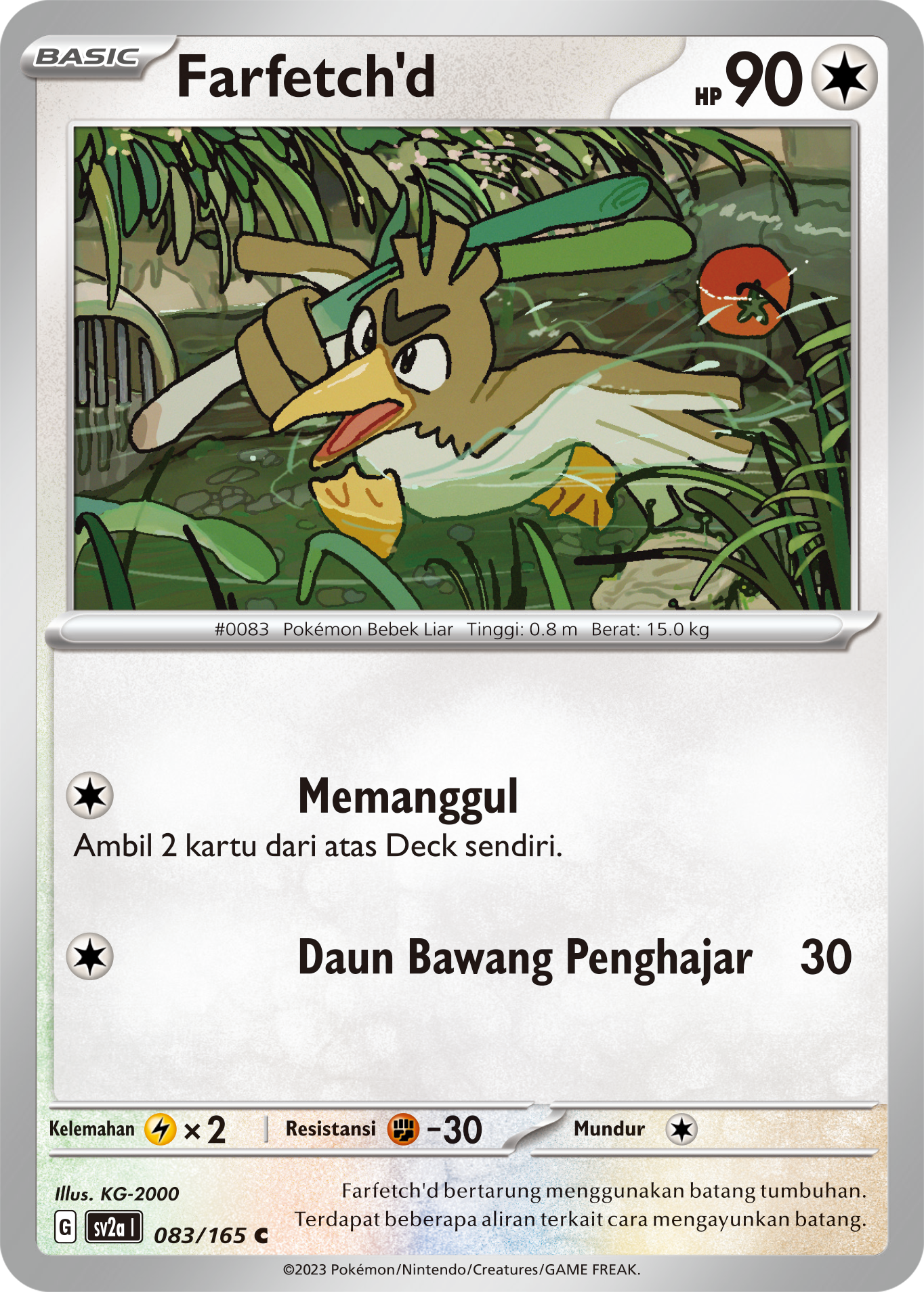Farfetch'd 083 — Kartu Pokémon 151 (Indonesian Pokémon TCG card)