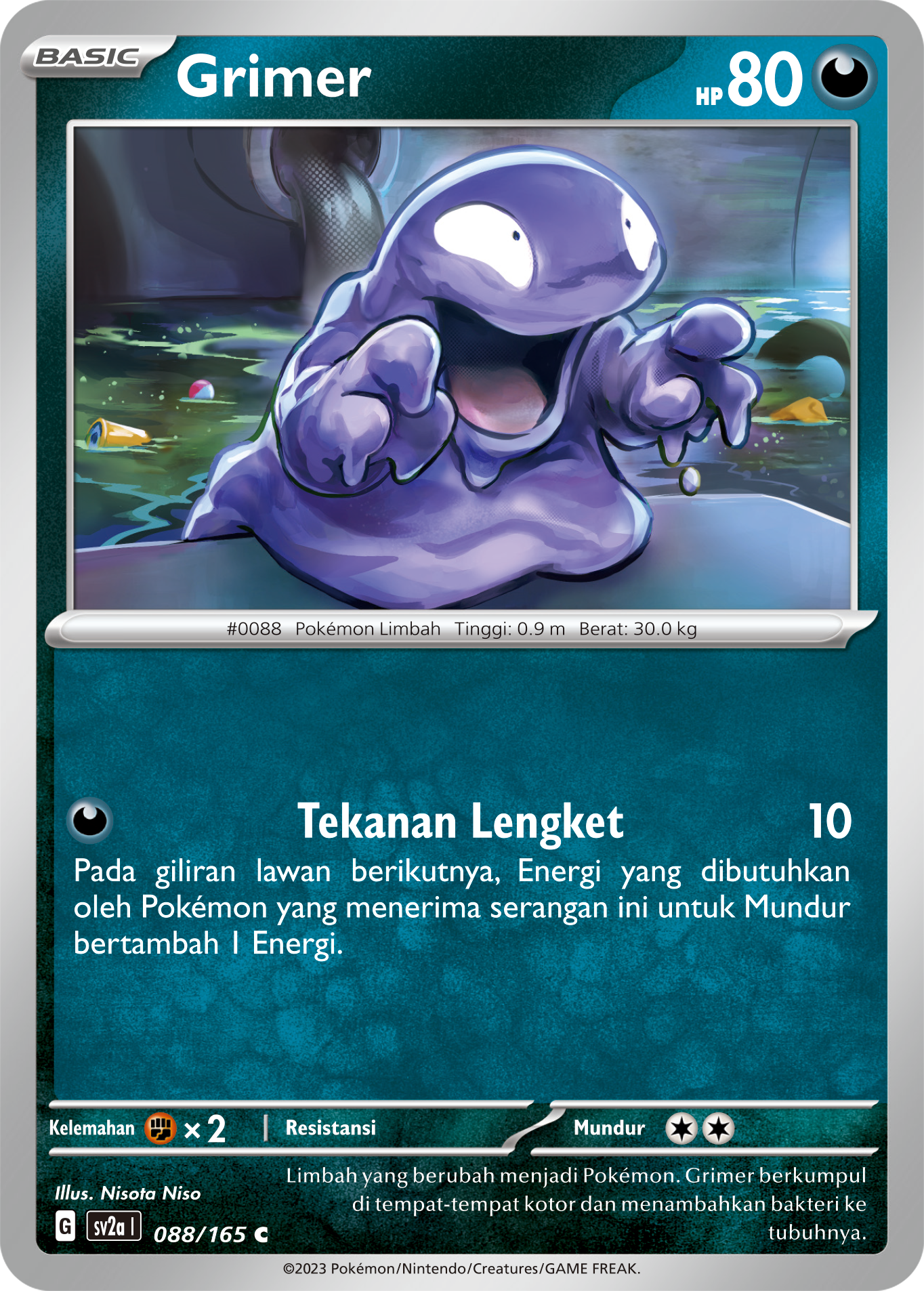 Grimer 088 — Kartu Pokémon 151 (Indonesian Pokémon TCG card)
