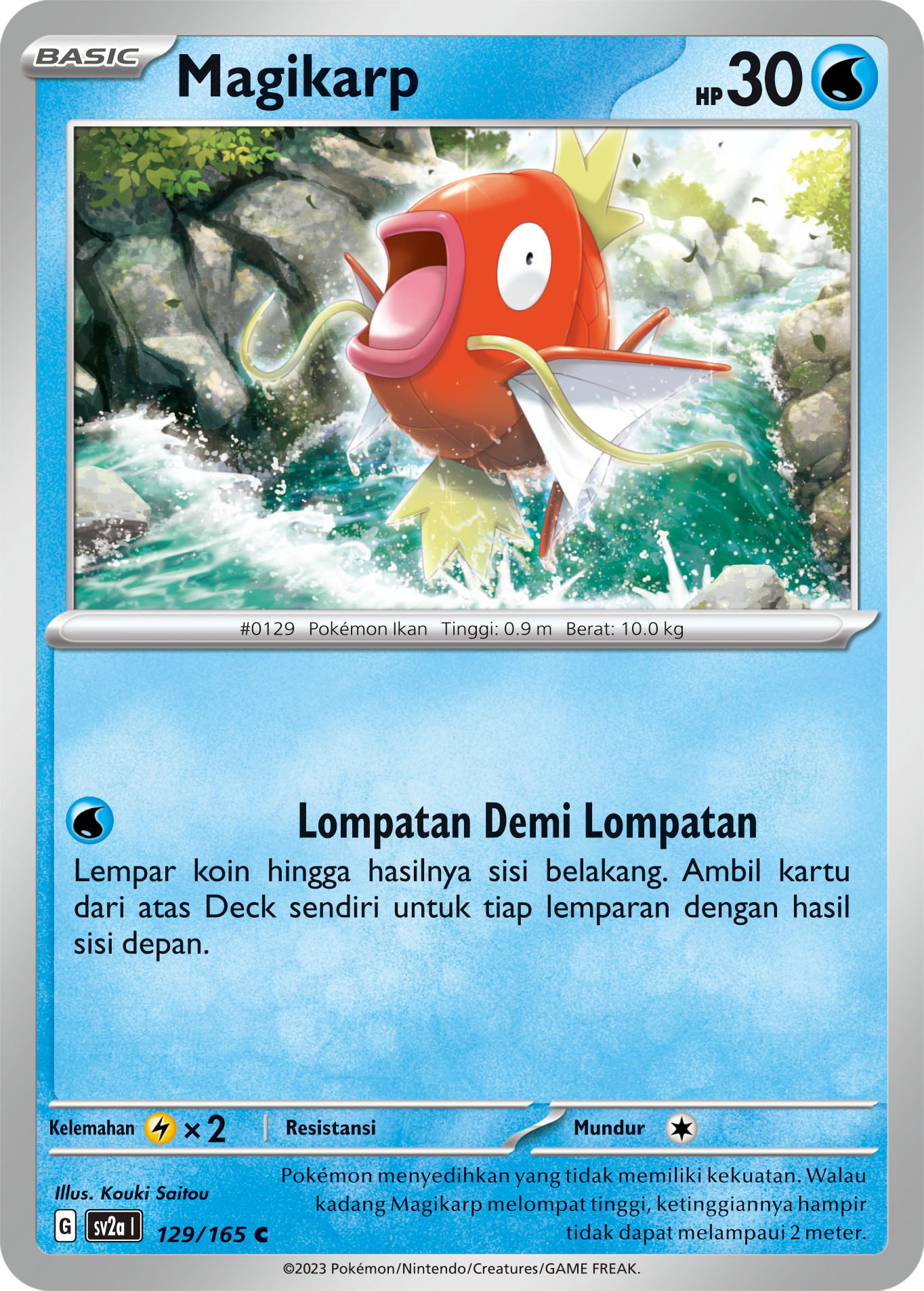 Magikarp 129 — Kartu Pokémon 151 (Indonesian Pokémon TCG card)