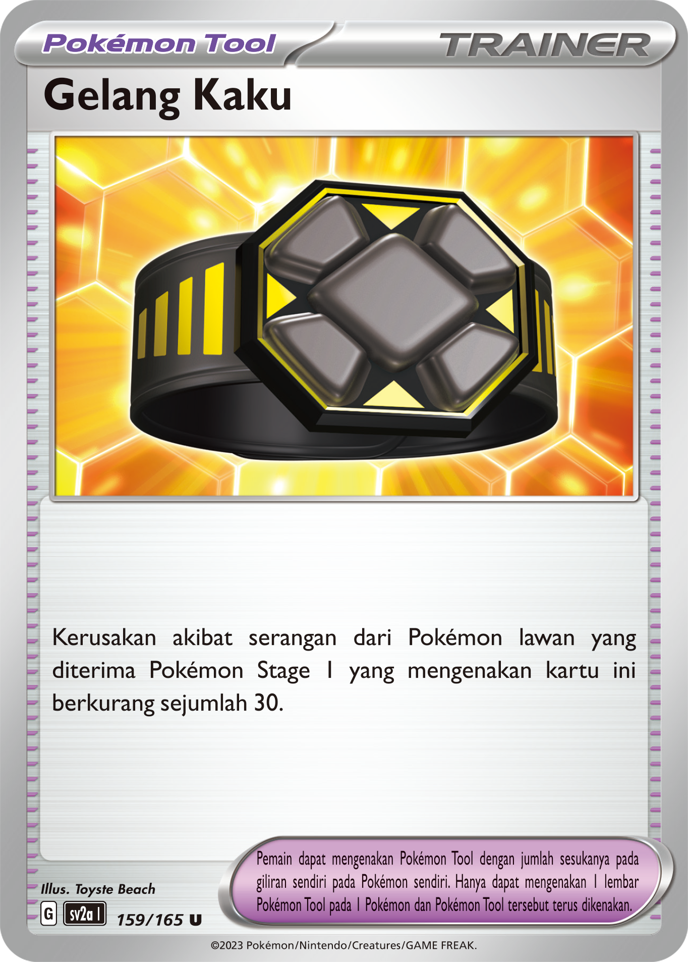 Gelang Kaku 159 — Kartu Pokémon 151 (Indonesian Pokémon TCG card)