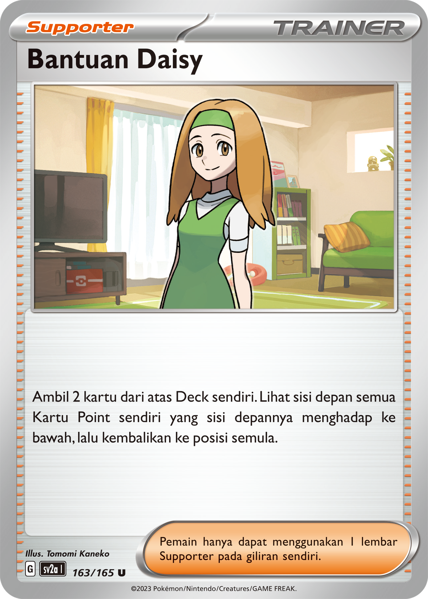 Bantuan Daisy 163 — Kartu Pokémon 151 (Indonesian Pokémon TCG card)