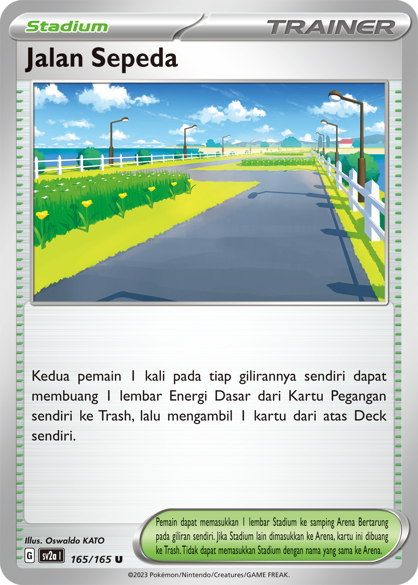 Jalan Sepeda 165 — Kartu Pokémon 151 (Indonesian Pokémon TCG card)