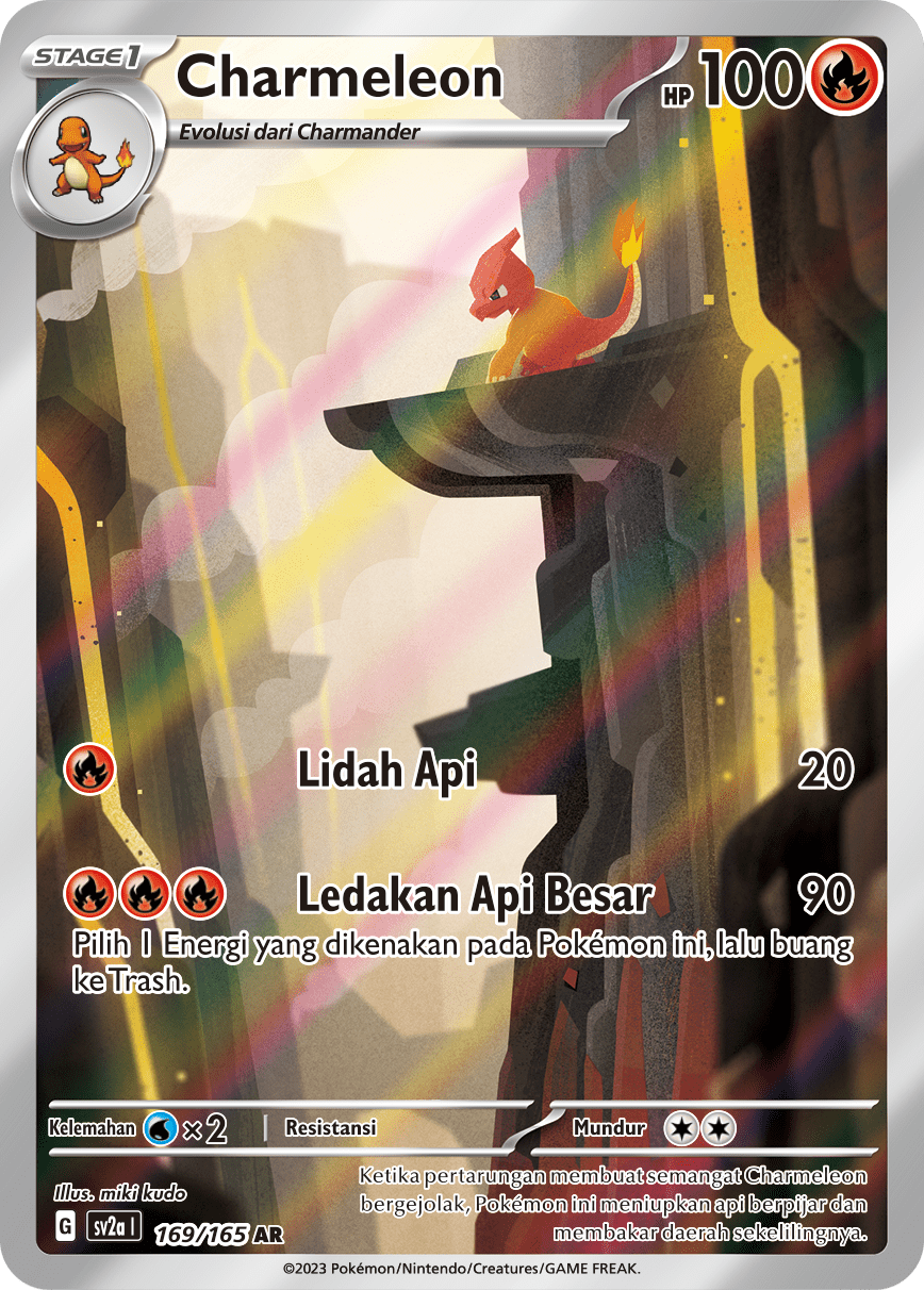 Charmeleon 169 — Kartu Pokémon 151 (Indonesian Pokémon TCG card)