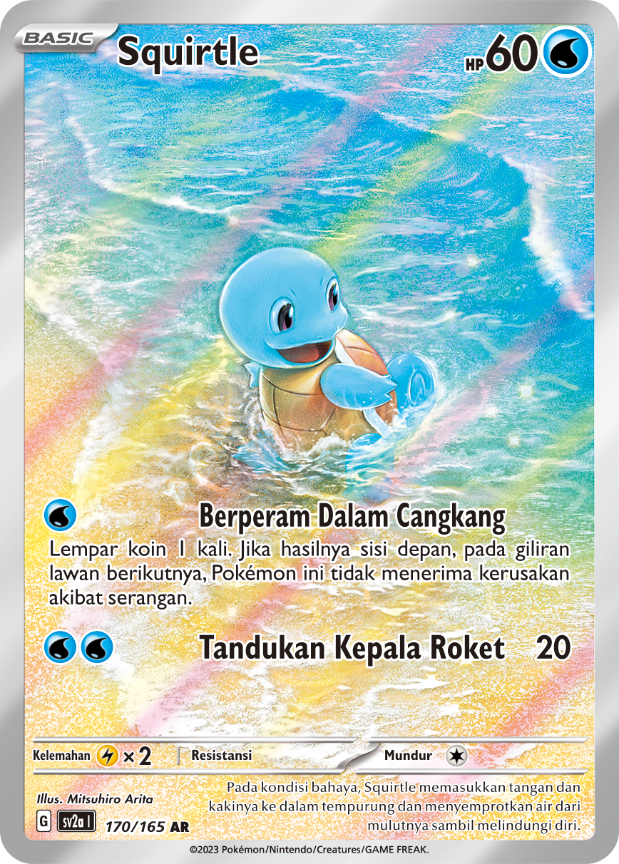 Squirtle 170 — Kartu Pokémon 151 (Indonesian Pokémon TCG card)