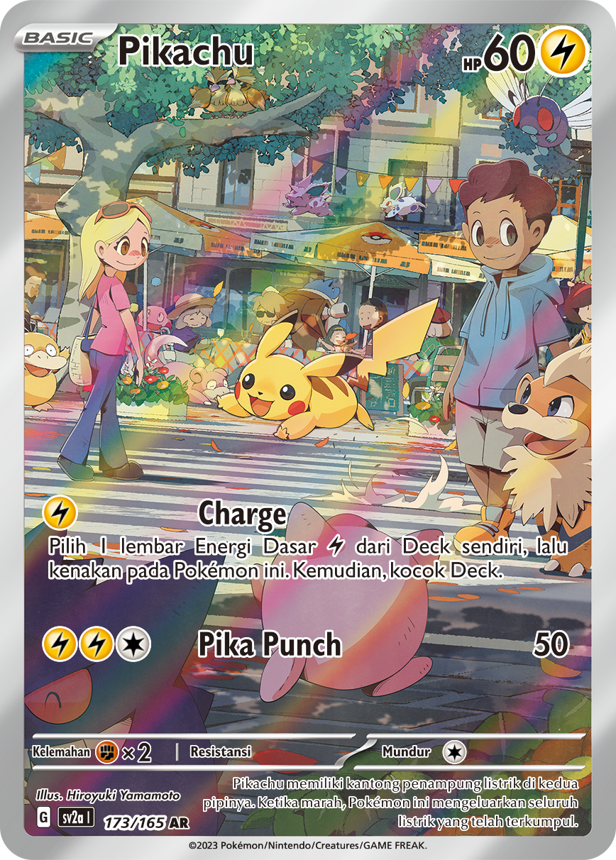 Pikachu 173 — Kartu Pokémon 151 (Indonesian Pokémon TCG card)