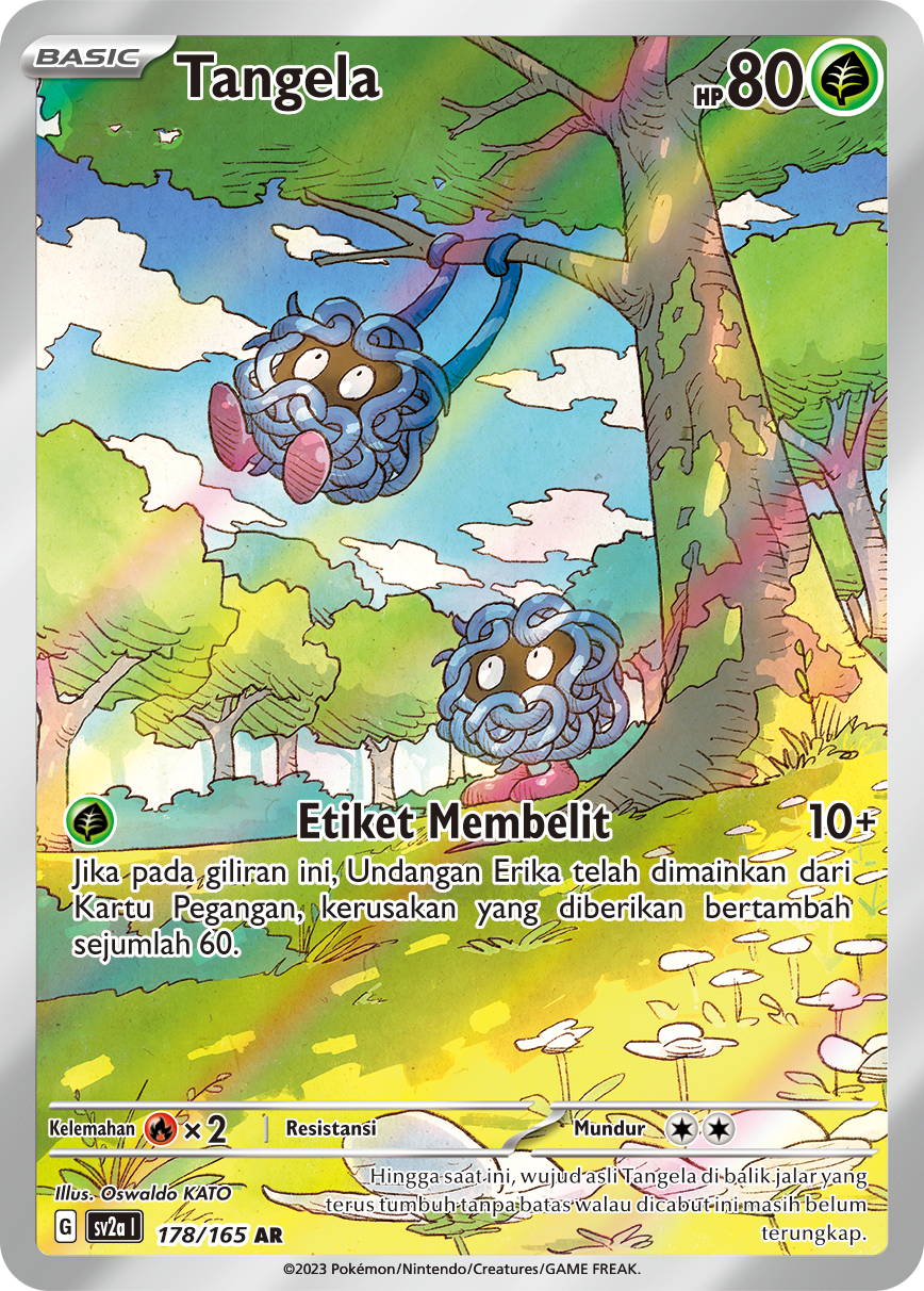 Tangela 178 — Kartu Pokémon 151 (Indonesian Pokémon TCG card)