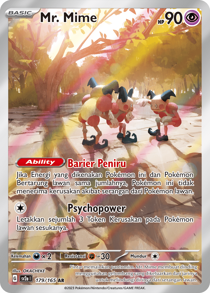 Mr. Mime 179 — Kartu Pokémon 151 (Indonesian Pokémon TCG card)
