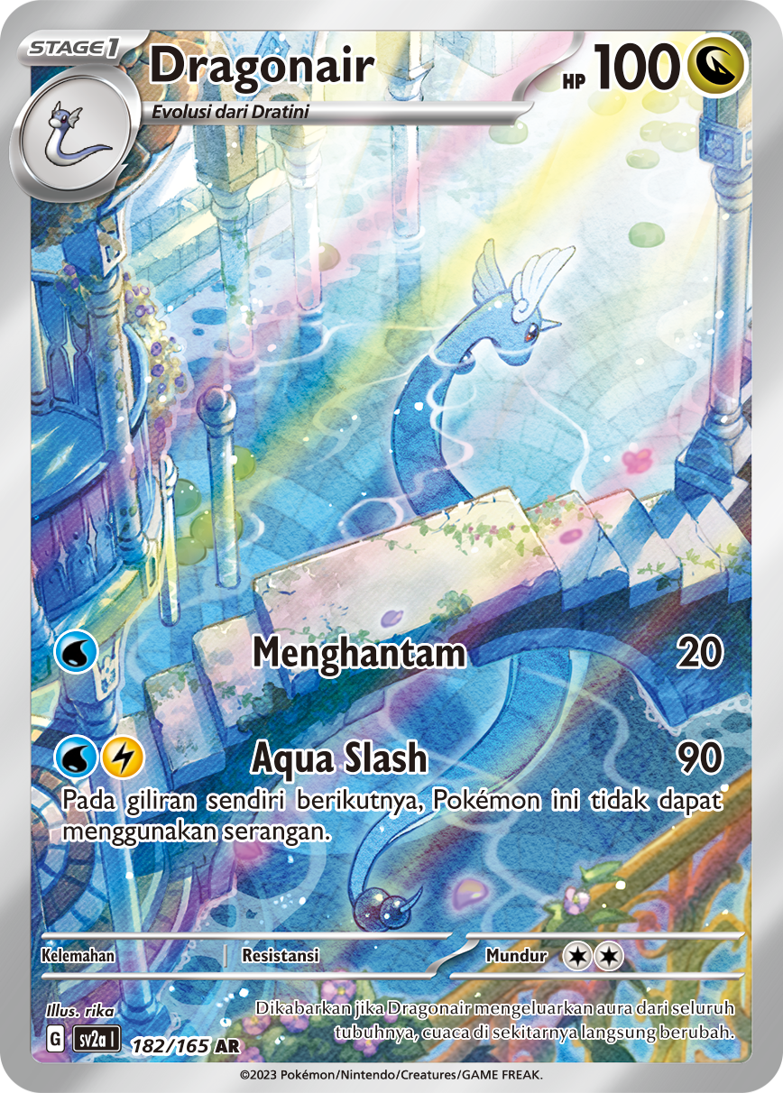 Dragonair 182 — Kartu Pokémon 151 (Indonesian Pokémon TCG card)