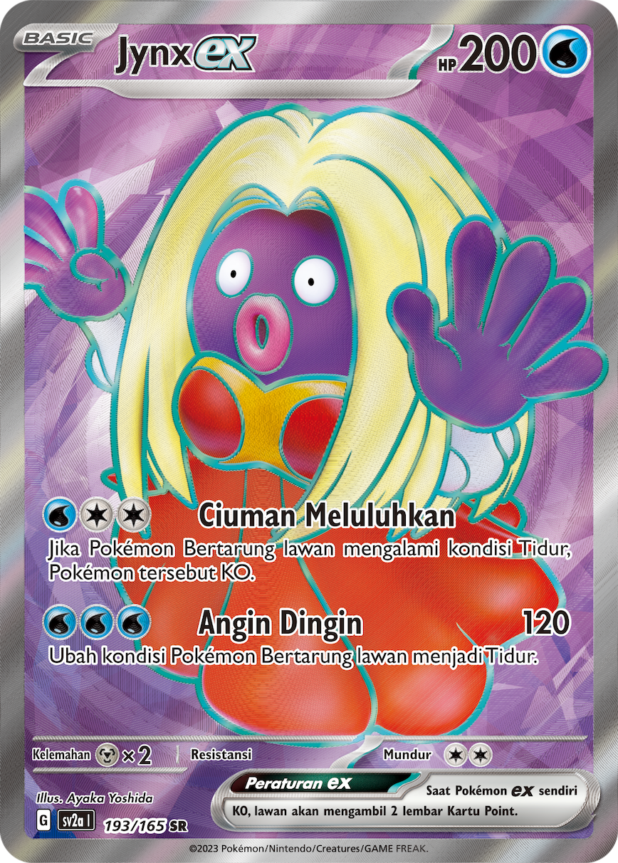 Jynx ex 193 — Kartu Pokémon 151 (Indonesian Pokémon TCG card)