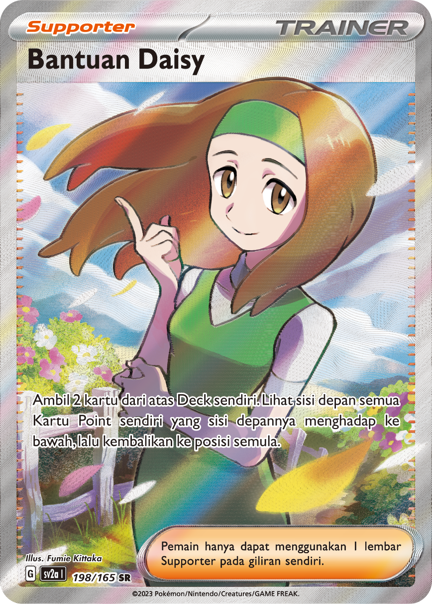 Bantuan Daisy[Supporter] 198 — Kartu Pokémon 151 (Indonesian Pokémon TCG card)