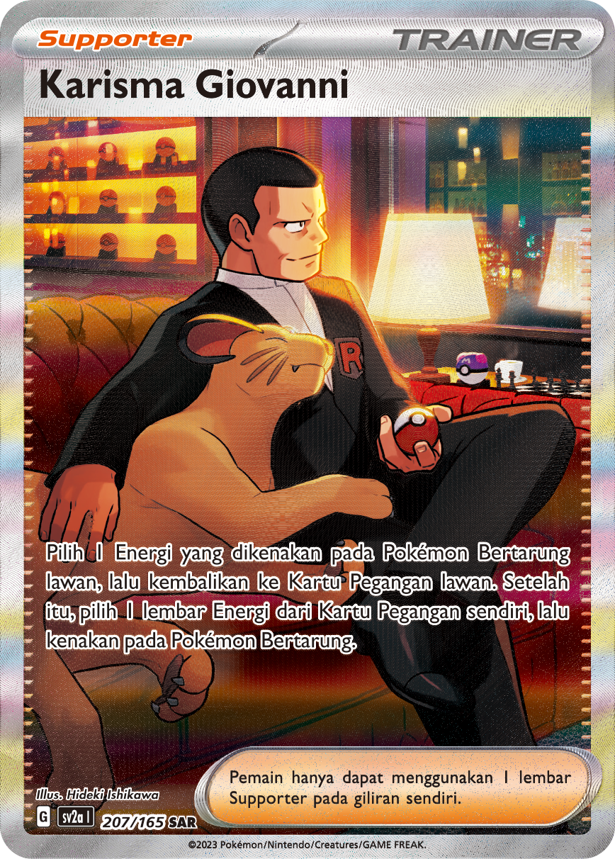 Karisma Giovanni[Supporter] 207 — Kartu Pokémon 151 (Indonesian Pokémon TCG card)