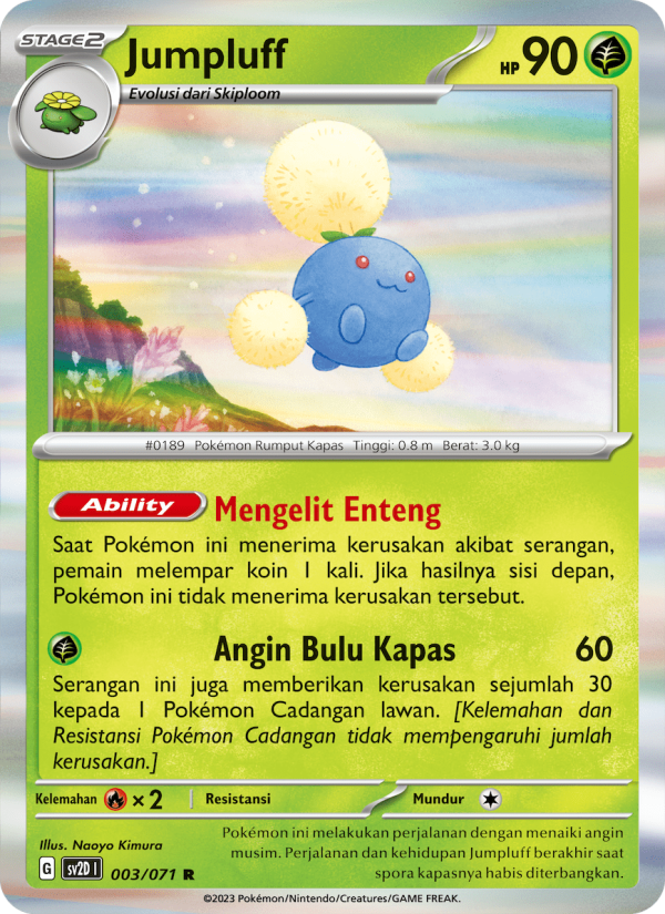 Jumpluff 003 — Letusan Tanah (Indonesian Pokémon TCG card)