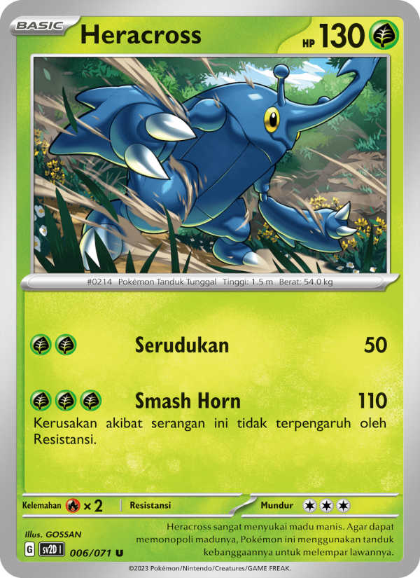 Heracross 006 — Letusan Tanah (Indonesian Pokémon TCG card)