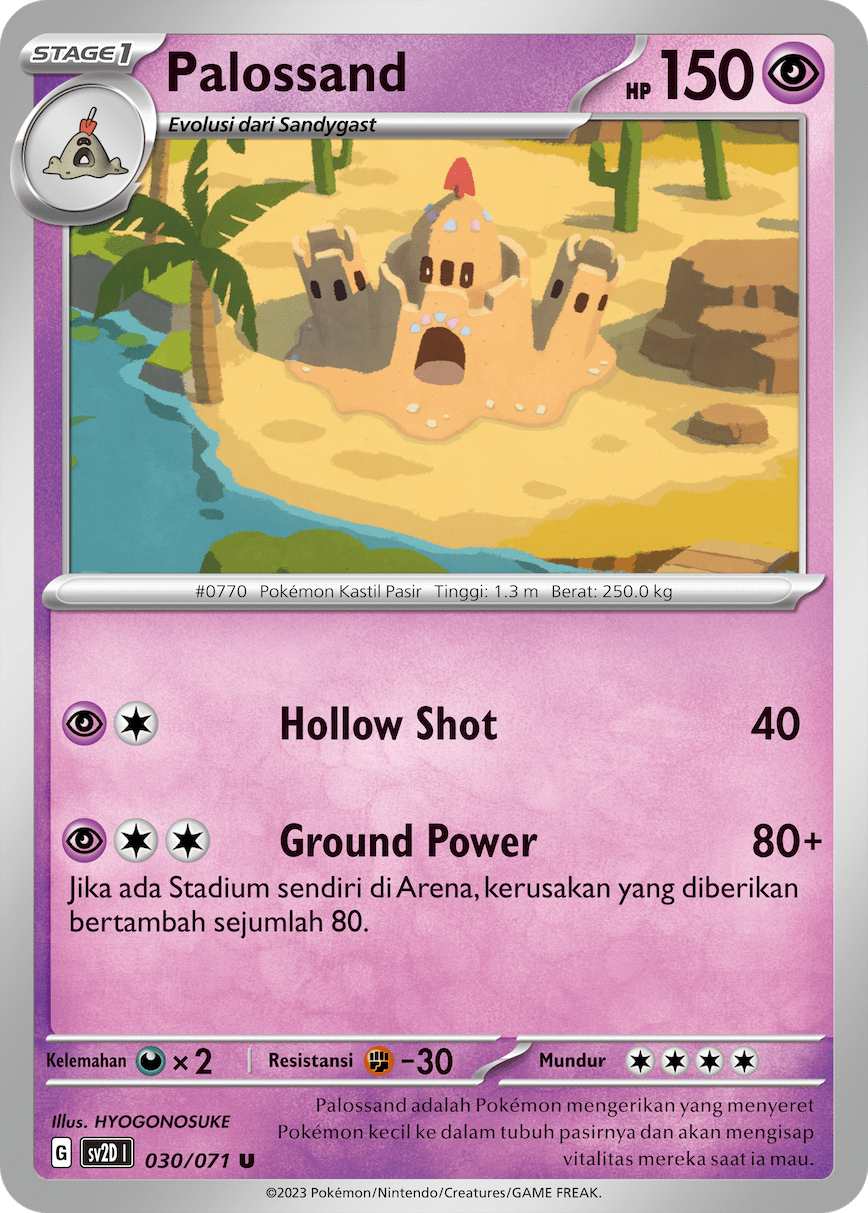 Palossand 030 — Letusan Tanah (Indonesian Pokémon TCG card)