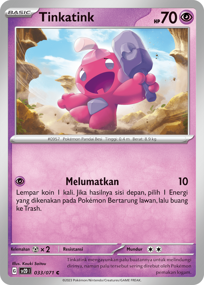 Tinkatink 033 — Letusan Tanah (Indonesian Pokémon TCG card)