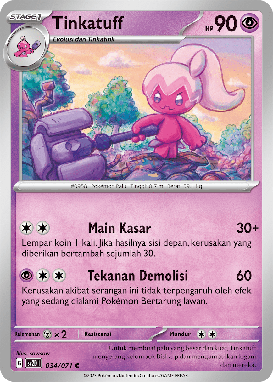 Tinkatuff 034 — Letusan Tanah (Indonesian Pokémon TCG card)