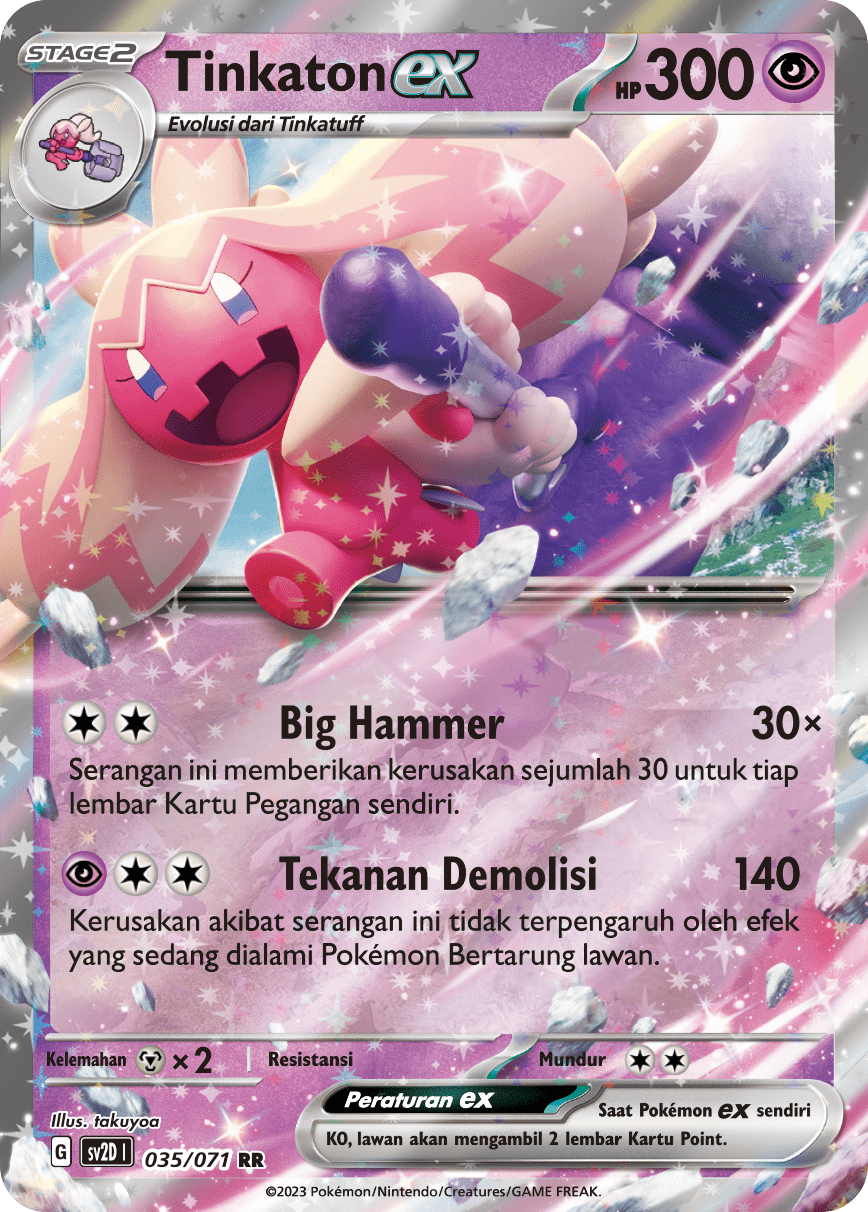 Tinkaton ex 035 — Letusan Tanah (Indonesian Pokémon TCG card)