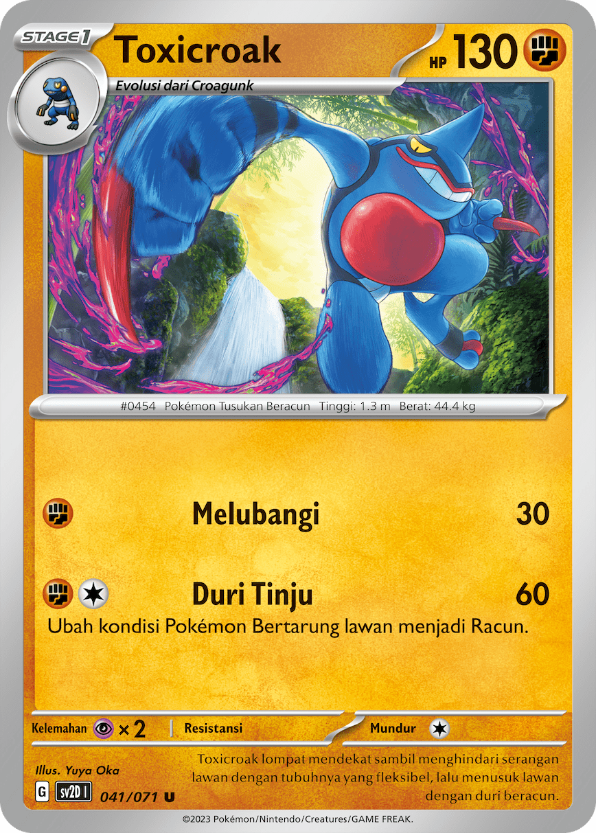 Toxicroak 041 — Letusan Tanah (Indonesian Pokémon TCG card)