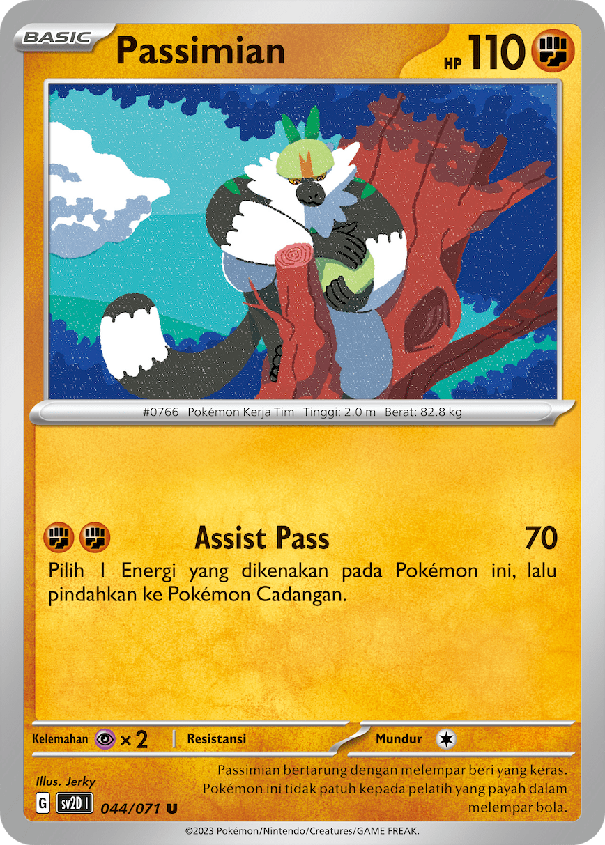 Passimian 044 — Letusan Tanah (Indonesian Pokémon TCG card)