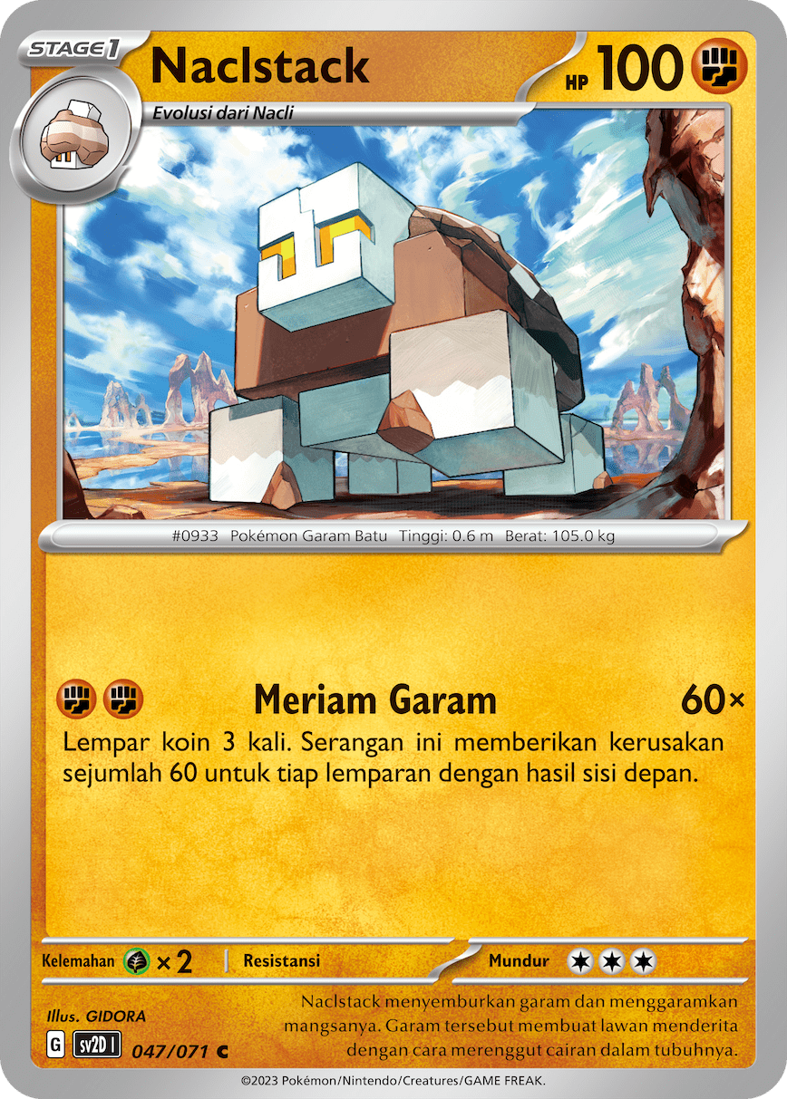 Naclstack 047 — Letusan Tanah (Indonesian Pokémon TCG card)