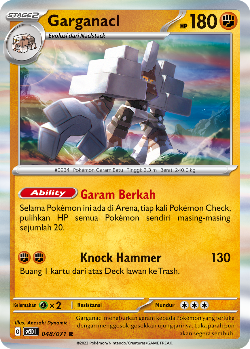 Garganacl 048 — Letusan Tanah (Indonesian Pokémon TCG card)