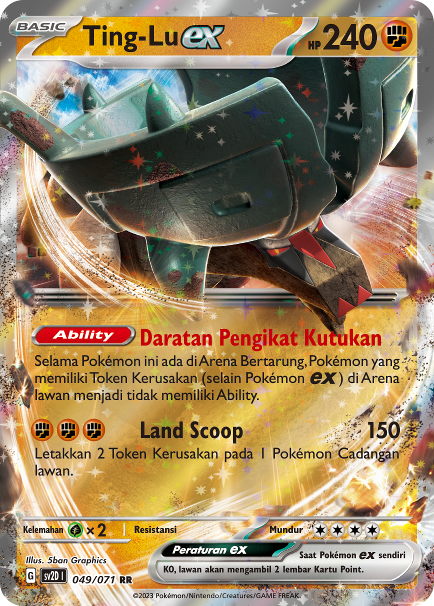 Ting-Lu ex 049 — Letusan Tanah (Indonesian Pokémon TCG card)
