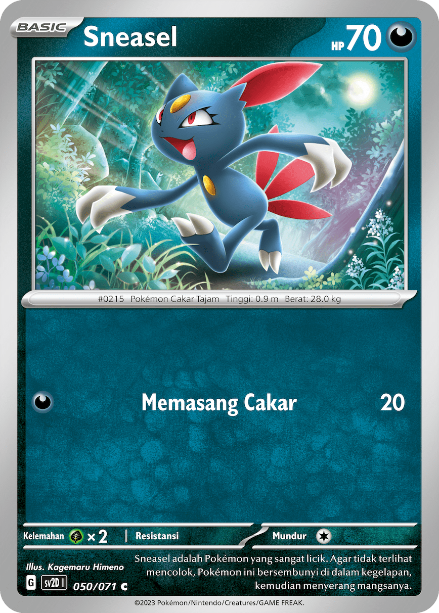 Sneasel 050 — Letusan Tanah (Indonesian Pokémon TCG card)