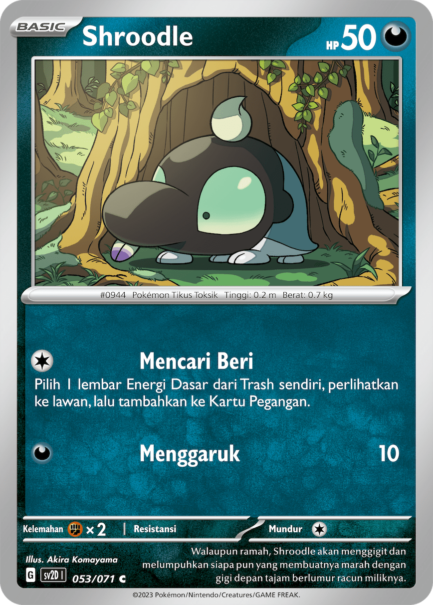 Shroodle 053 — Letusan Tanah (Indonesian Pokémon TCG card)