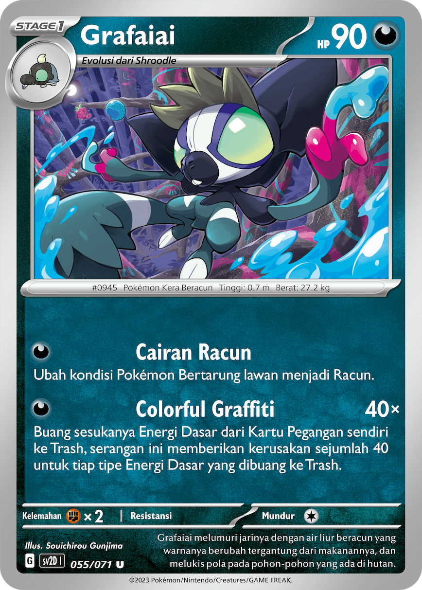 Grafaiai 055 — Letusan Tanah (Indonesian Pokémon TCG card)