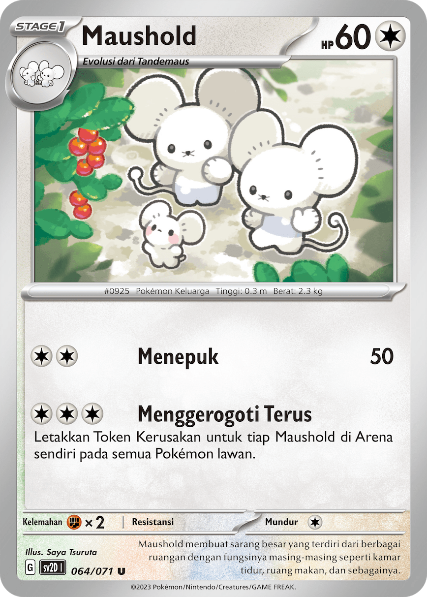 Maushold 064 — Letusan Tanah (Indonesian Pokémon TCG card)