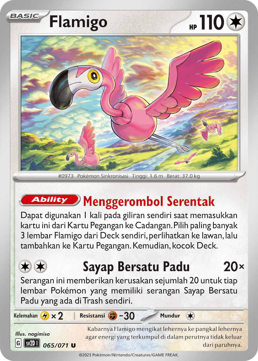Flamigo 065 — Letusan Tanah (Indonesian Pokémon TCG card)