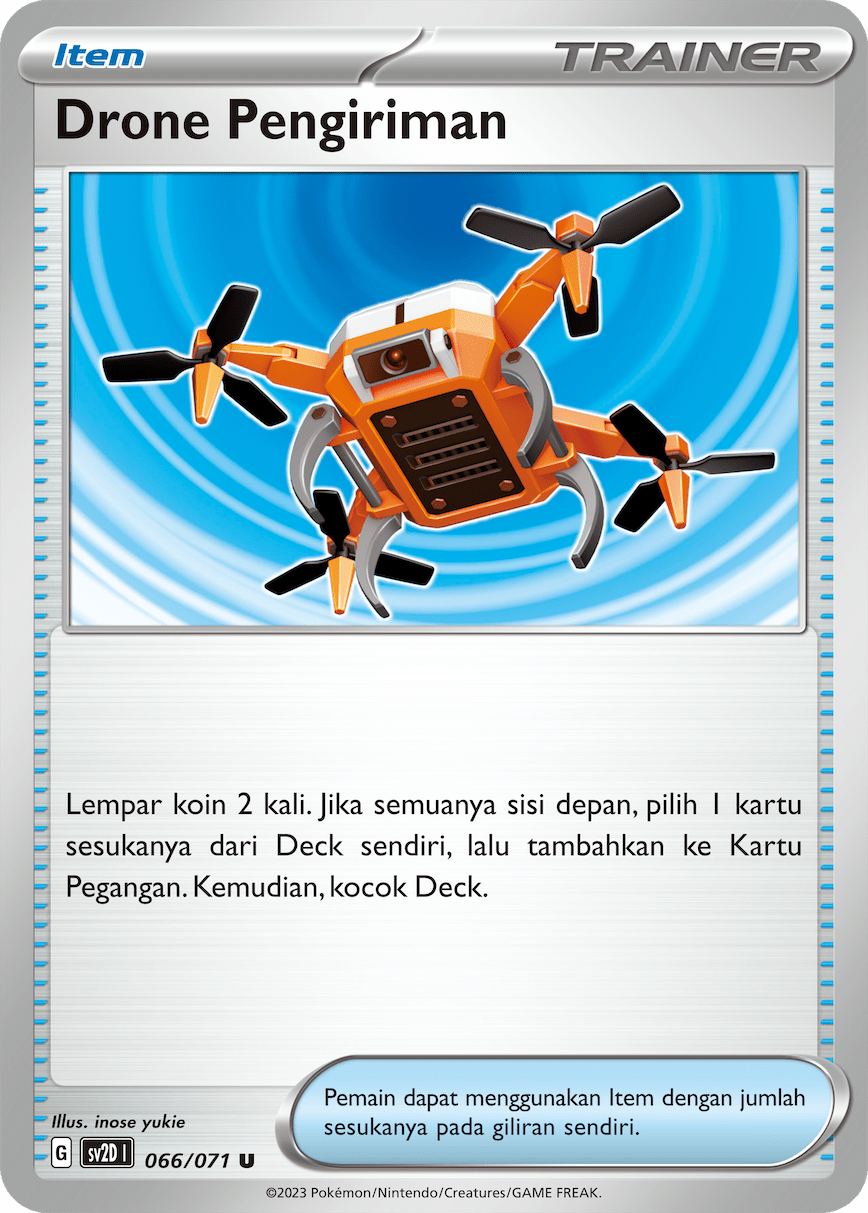 Drone Pengiriman 066 — Letusan Tanah (Indonesian Pokémon TCG card)