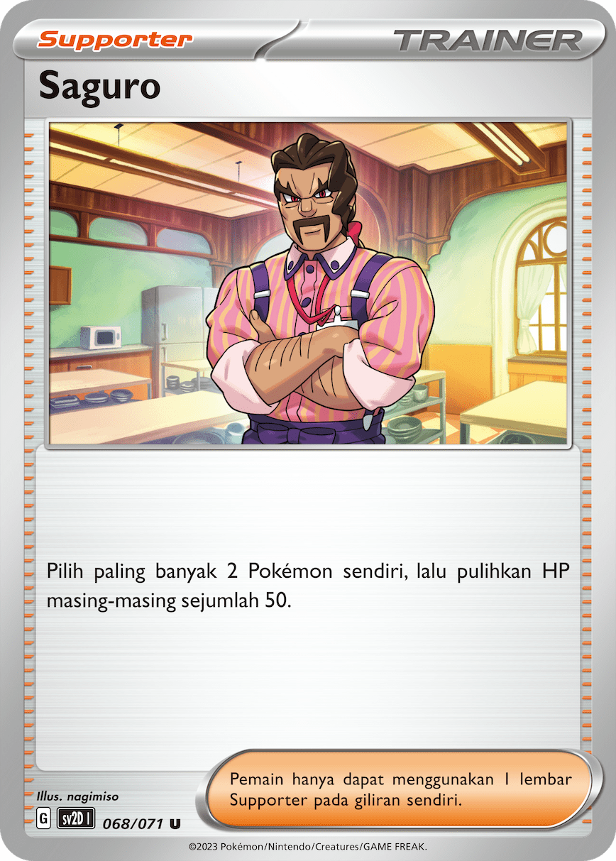 Saguro 068 — Letusan Tanah (Indonesian Pokémon TCG card)