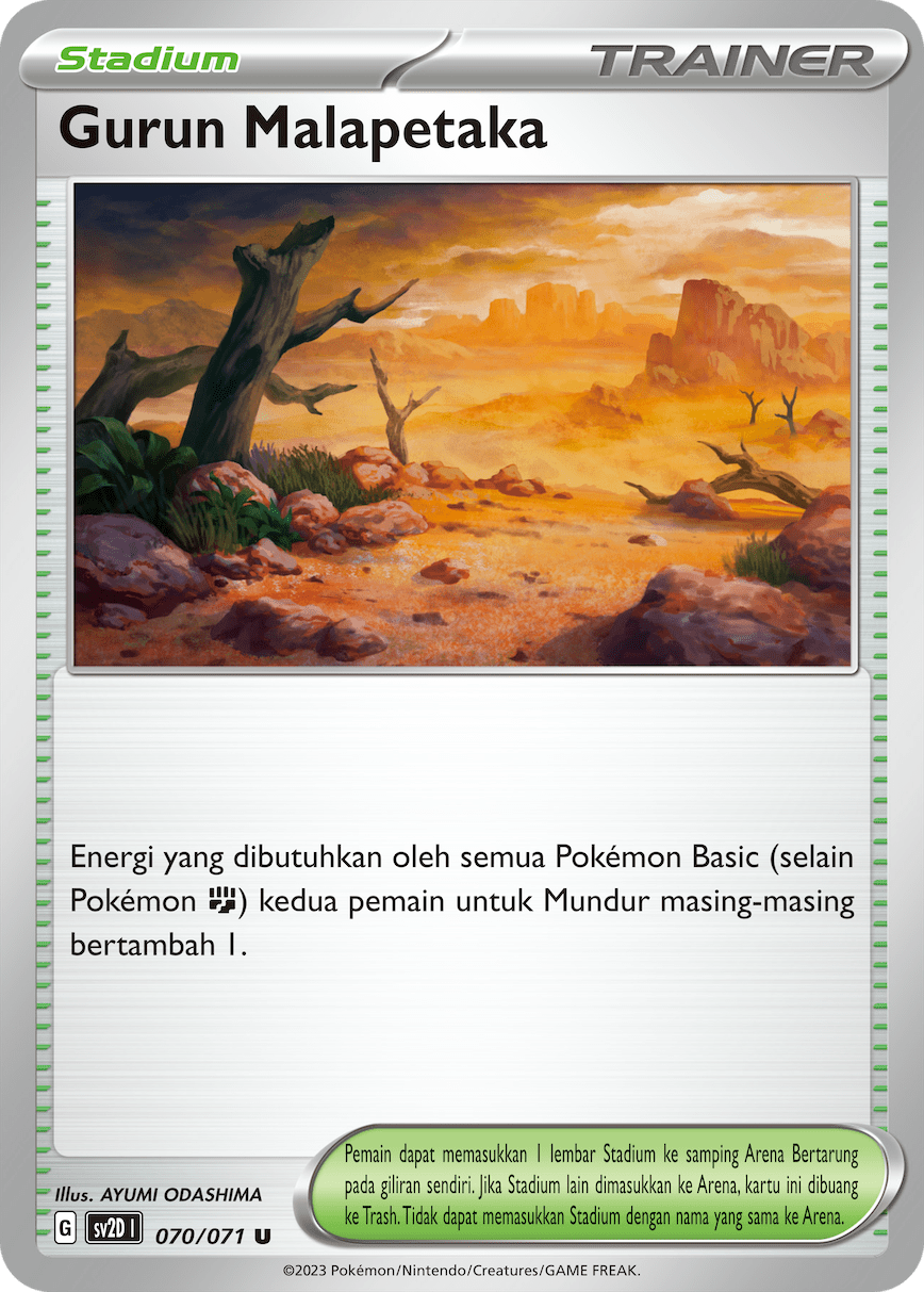 Gurun Malapetaka 070 — Letusan Tanah (Indonesian Pokémon TCG card)