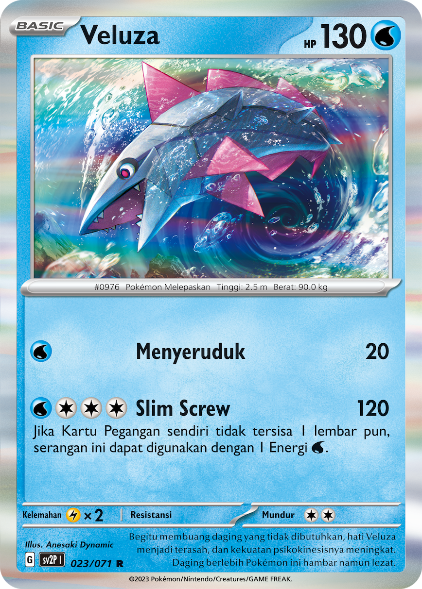 Veluza 023 — Mara Bahaya Salju (Indonesian Pokémon TCG card)