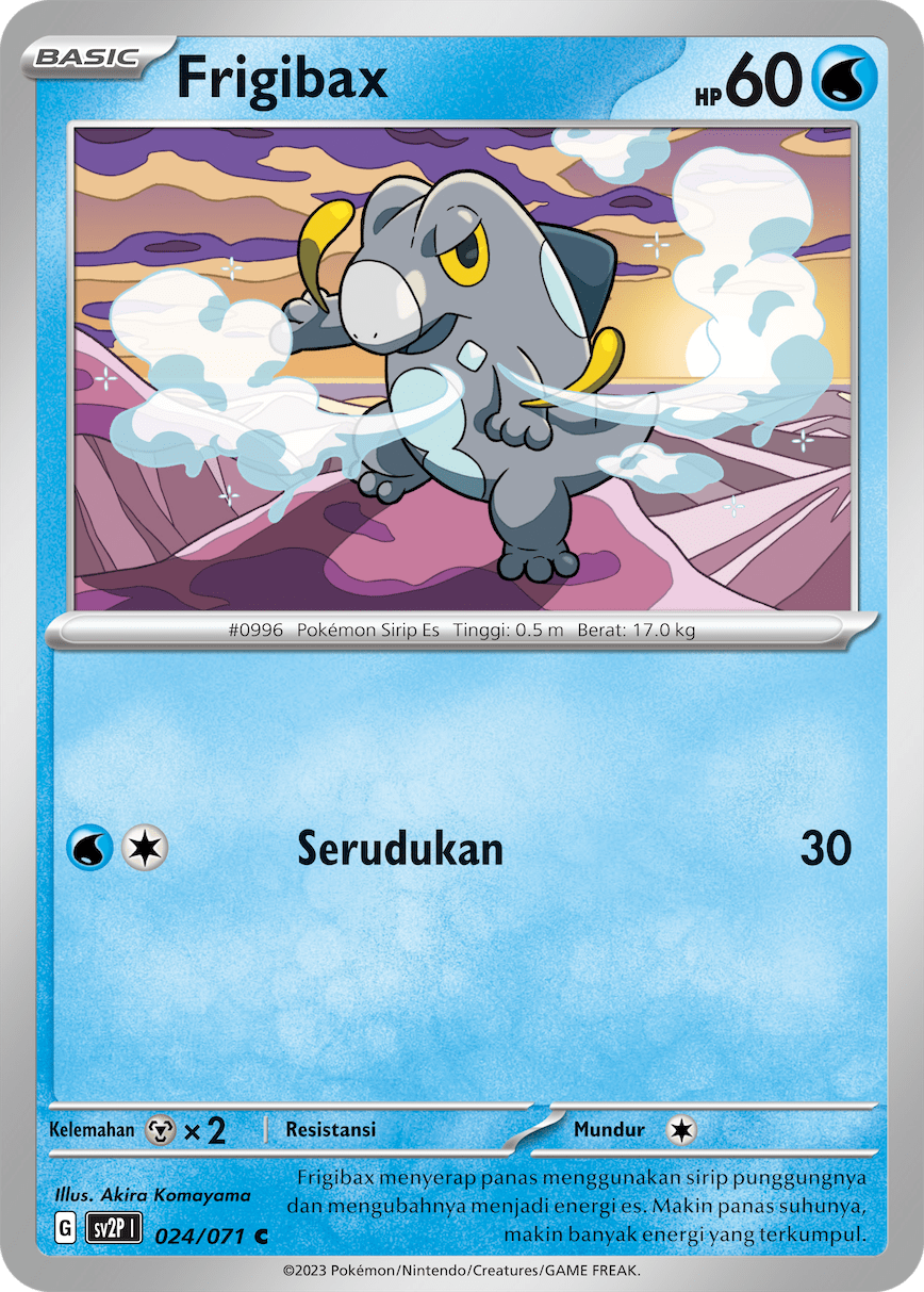 Frigibax 024 — Mara Bahaya Salju (Indonesian Pokémon TCG card)