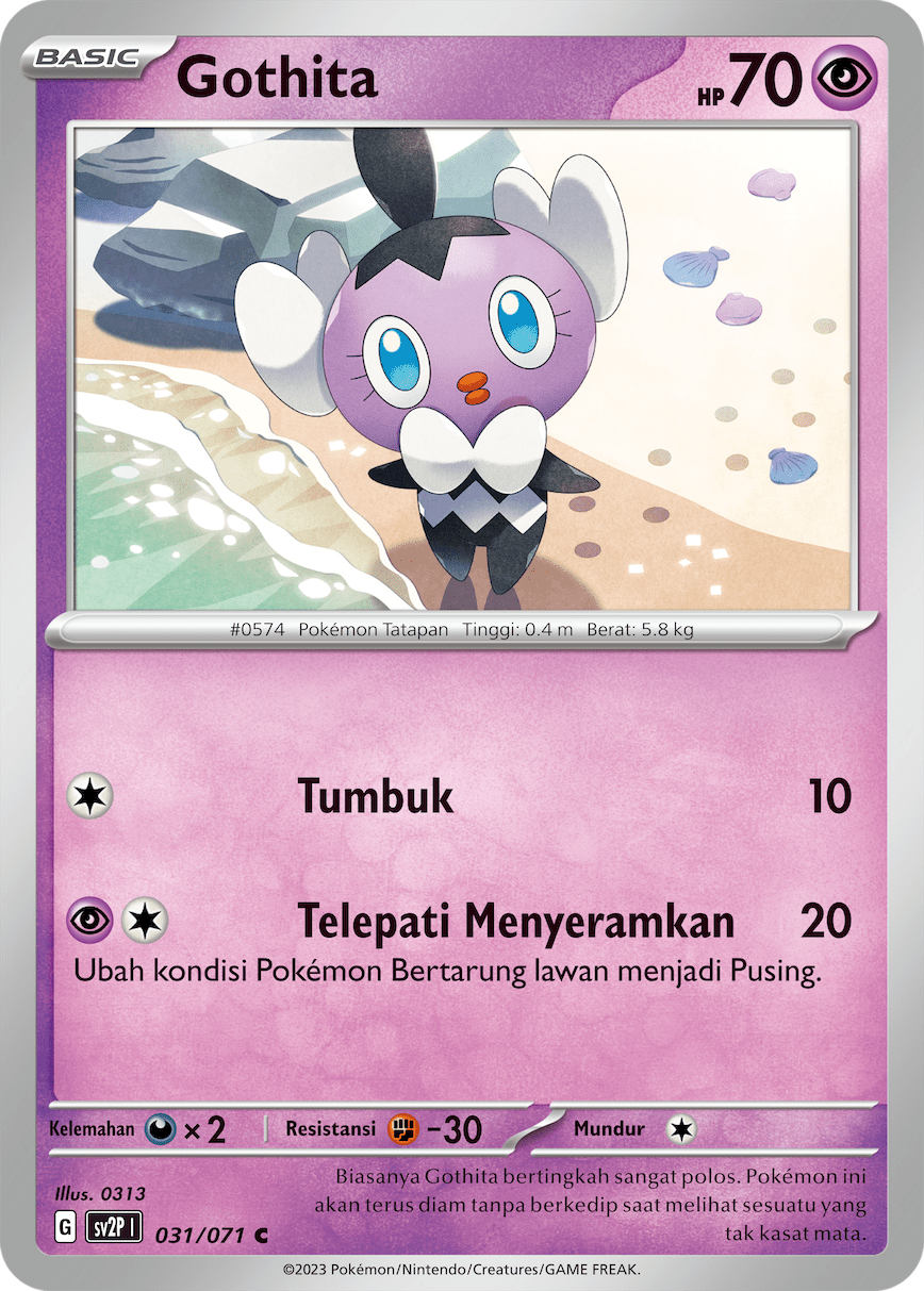 Gothita 031 — Mara Bahaya Salju (Indonesian Pokémon TCG card)