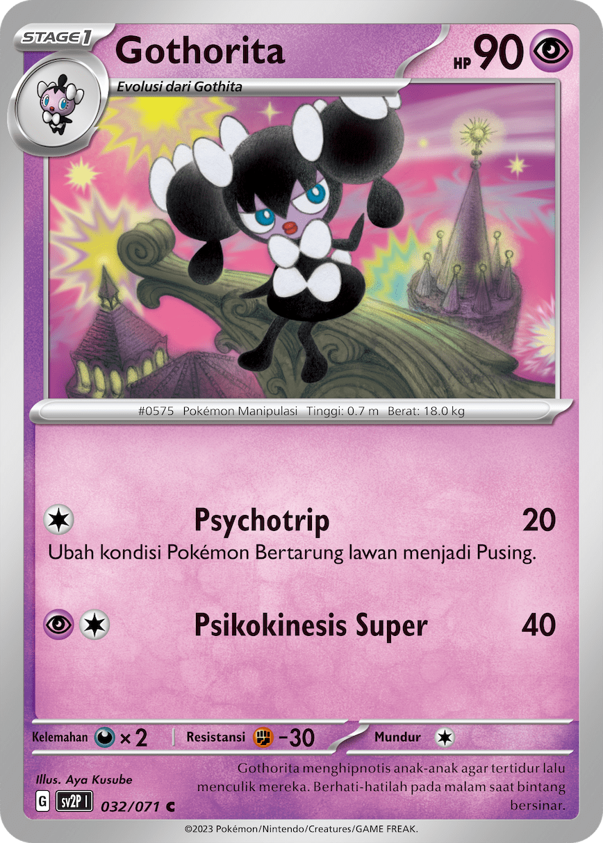 Gothorita 032 — Mara Bahaya Salju (Indonesian Pokémon TCG card)