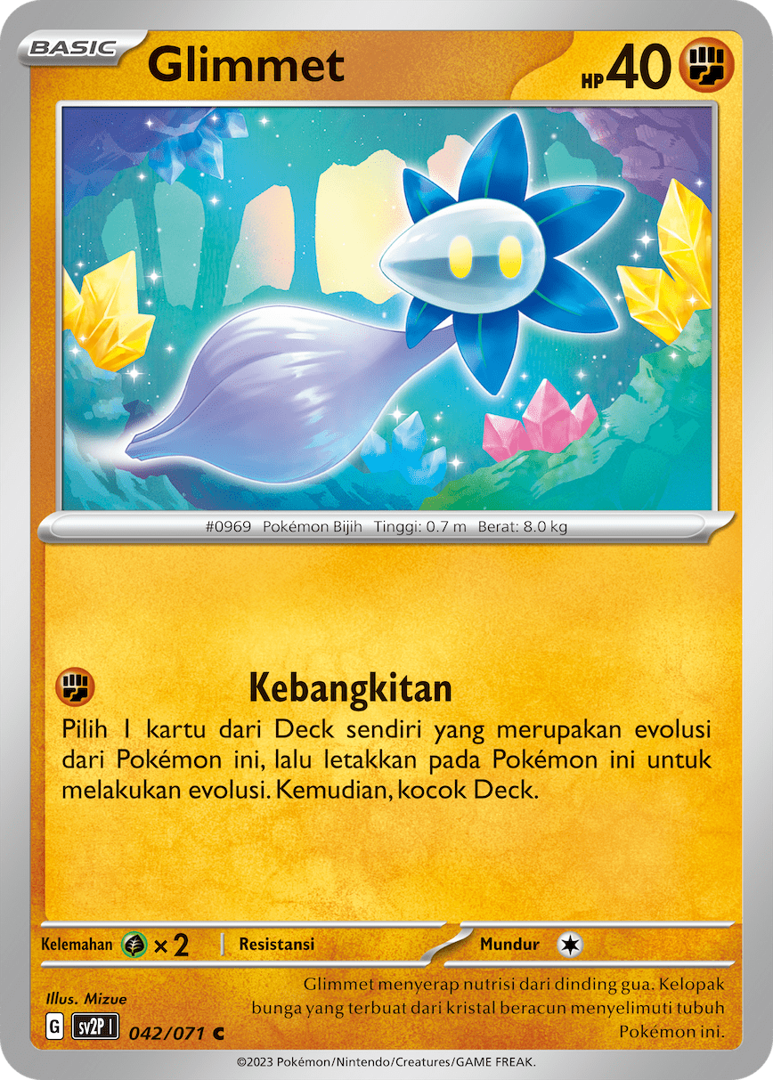 Glimmet 042 — Mara Bahaya Salju (Indonesian Pokémon TCG card)