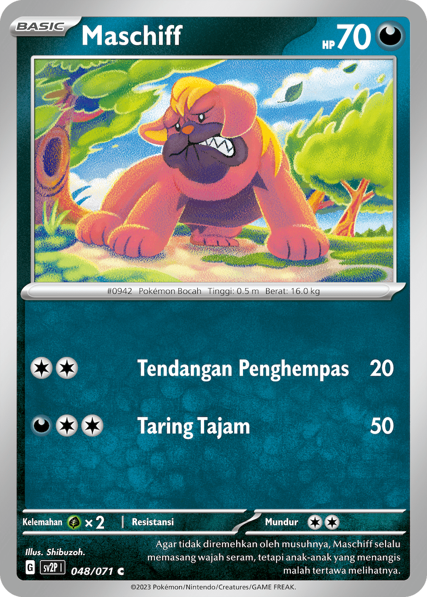 Maschiff 048 — Mara Bahaya Salju (Indonesian Pokémon TCG card)