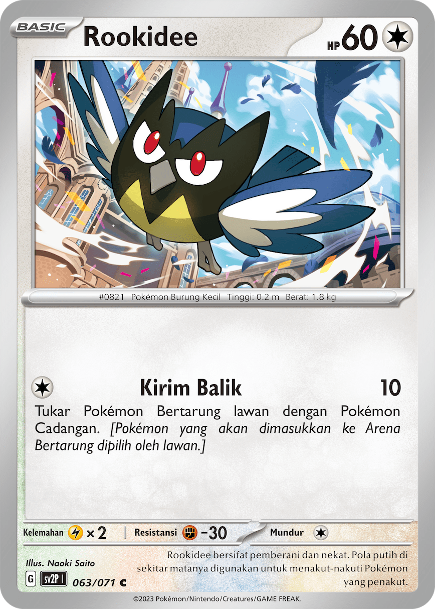 Rookidee 063 — Mara Bahaya Salju (Indonesian Pokémon TCG card)